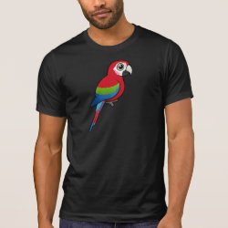 Birdorable Green-winged Macaw Men's Alternative Apparel Basic Crew Neck T-Shirt