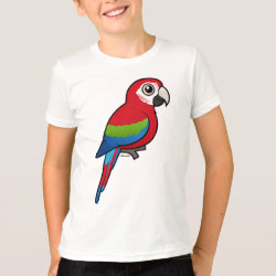 Birdorable Green-winged Macaw Kids' American Apparel Fine Jersey T-Shirt