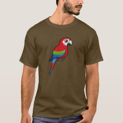 Birdorable Green-winged Macaw Men's Basic Dark T-Shirt