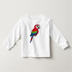 Birdorable Green-winged Macaw Toddler Long Sleeve T-Shirt