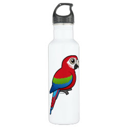 Birdorable Green-winged Macaw Water Bottle (24 oz)
