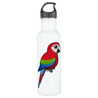 Birdorable Green-winged Macaw Water Bottle (24 oz)