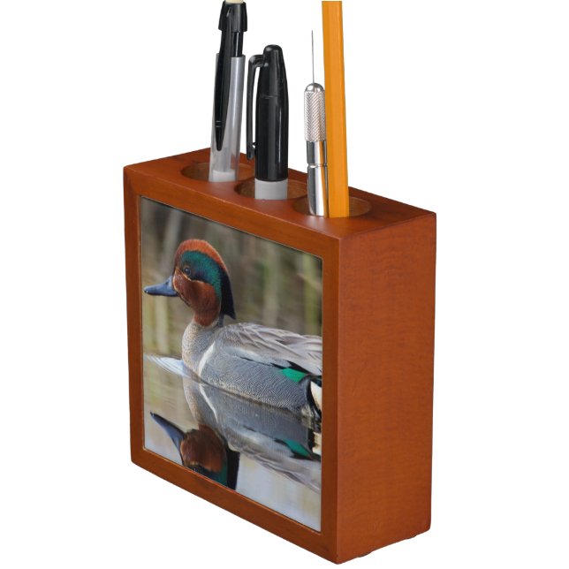 Green-winged Teal Pencil/Pen Holder (In Situ)