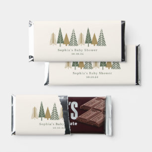 Green Winter Baby Shower Hershey Bar Favors