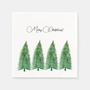 Green Winter Holiday Country Beauty Napkins