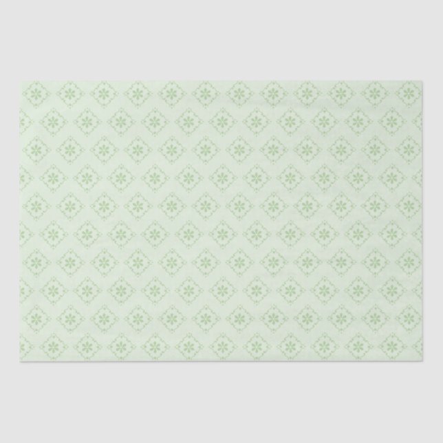 Green Winter Holiday Custom Christmas  Tissue Paper (Front)