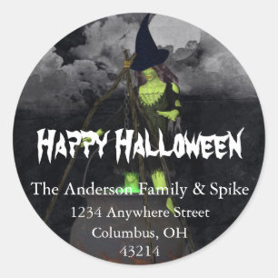 Green Witch Brewing Halloween Address Labels