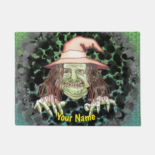 green witch custom name doormat