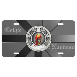 Green Witch License Plate