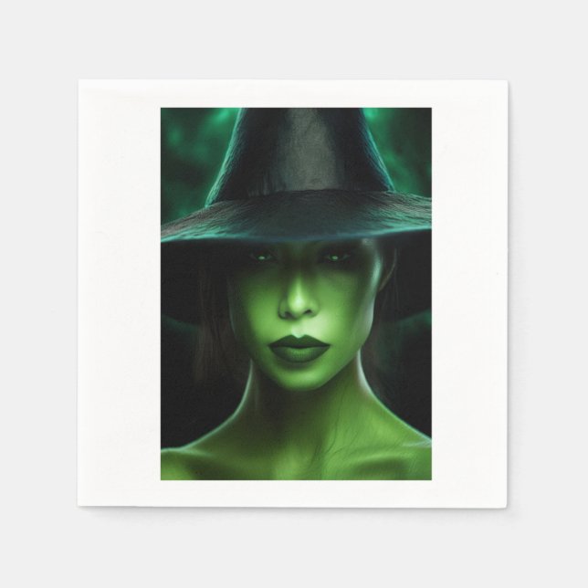 Green witch napkins (Front)