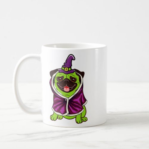 Green Witch Pug Cute Dog Halloween Costume Pug_o_w Coffee Mug