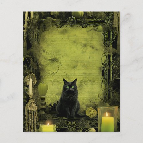 Green Witch Scrapbook Paper 