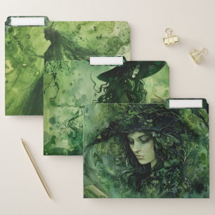 Green Witches File Folder