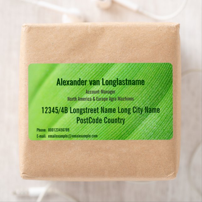 Green with banana leaf label (Insitu)