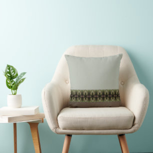 Green With Brown Throw Pillow