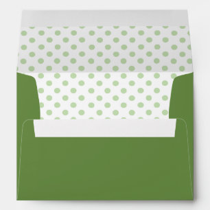 Green With Edelweiss Custom Wedding Envelope