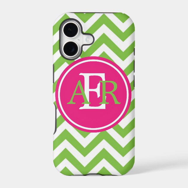 Green with Envy Monogram Iphone Case (Back)
