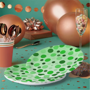 Green With Envy Polka Dots, Paper Plates