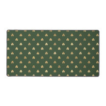 GREEN WITH GOLD IRISH CELTIC SHAMROCKS