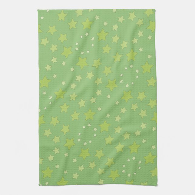 Green With Stars Towel (Vertical)