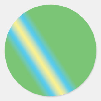 Green With Yellow Pipe Classic Round Sticker