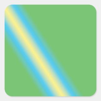 Green With Yellow Pipe Square Sticker