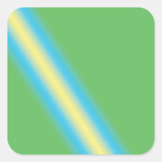 Green With Yellow Pipe Square Sticker