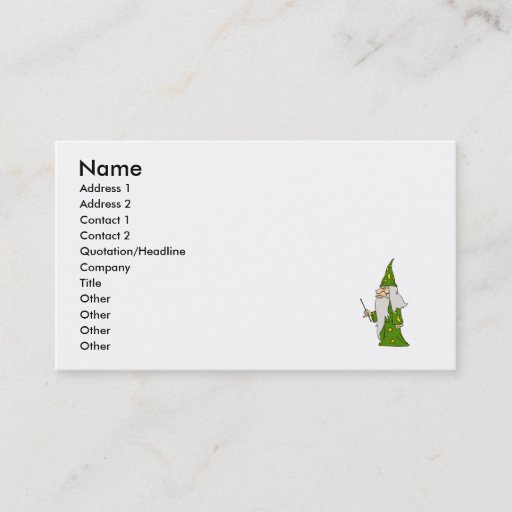 Customizable Green Wizard Business Card Template