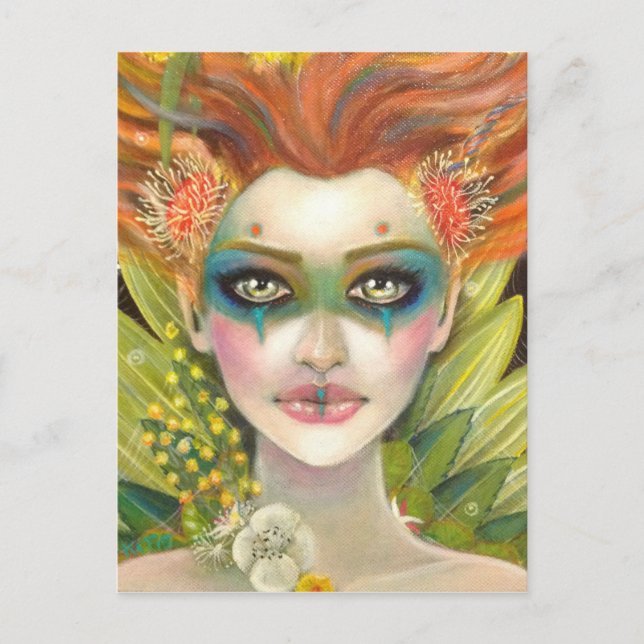 Green Woman Postcard (Front)