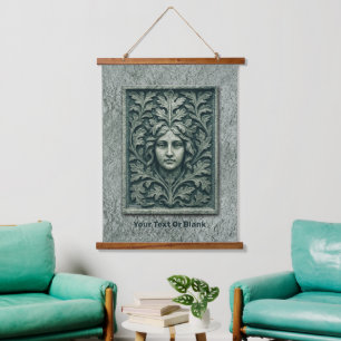Green Woman - Stone Hanging Tapestry