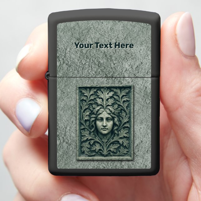 Green Woman Zippo Lighter (In Hand)