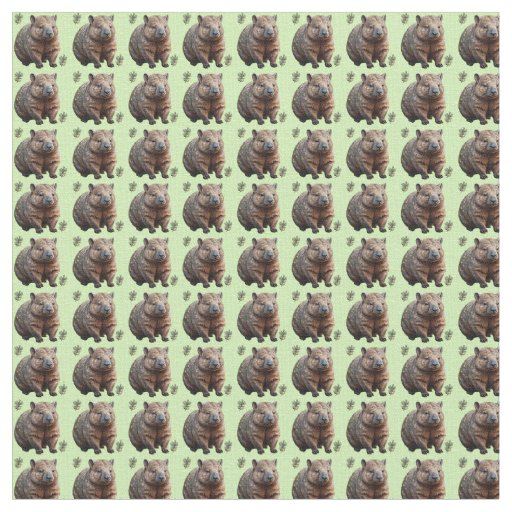 Green Wombat Brick Pattern, Fabric