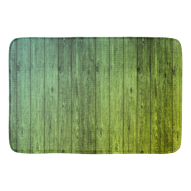 green wood bathroom mat (Front)