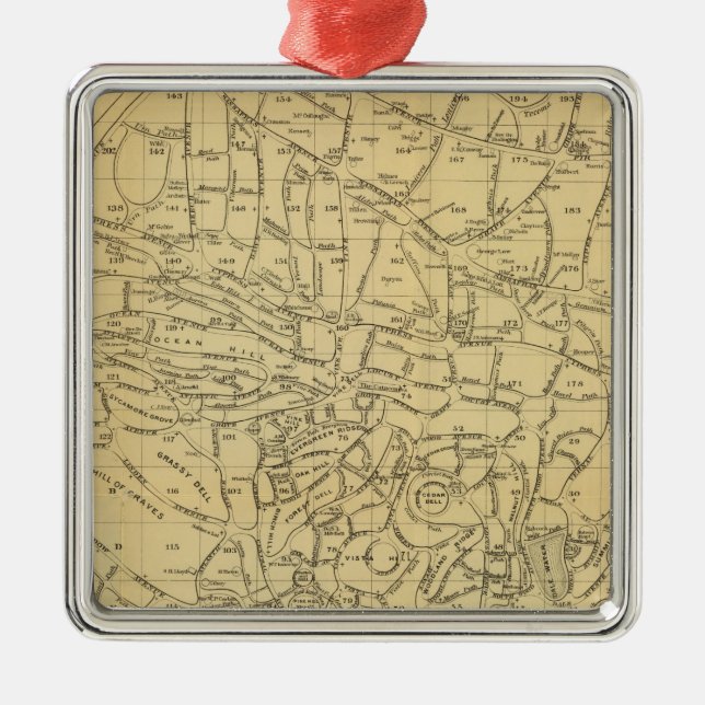 Green Wood Cemetery Metal Ornament (Front)