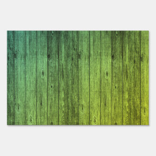 green wood yard sign