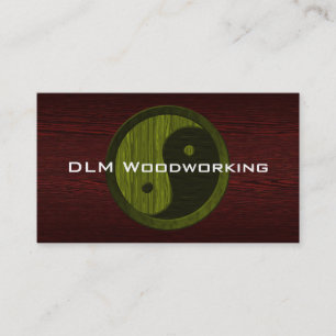 Green Wood Yin Yang Contractor Business Card