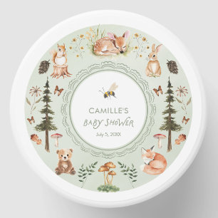 Green Woodland Baby Shower Mini Candle Favors