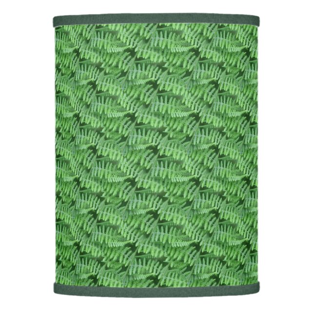 Green Woodland Ferns Pattern Nature     Lamp Shade (Front)