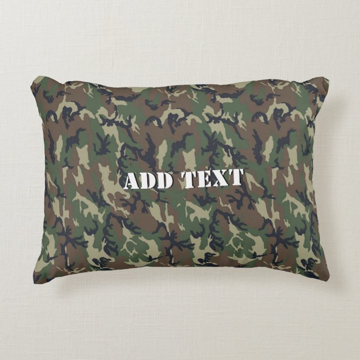 Green Woodland Military Camouflage Pattern Decorative Pillow Zazzle