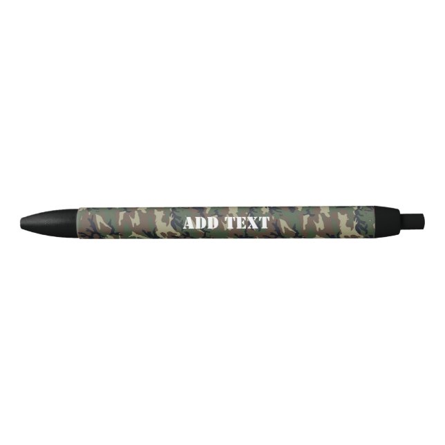 Green Woodland Military Camouflage Pattern Pen (Front)