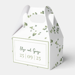 Green Woodland Theme All in One Wedding Invite Favor Boxes