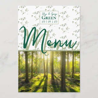Green Woodland Theme Menu
