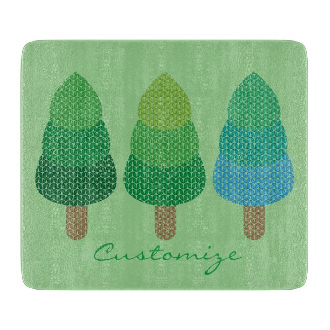 Green Woodland  Trees Thunder_Cove  Cutting Board (Front)