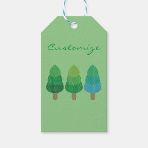 Green Woodland Trees Thunder_Cove Gift Tags
