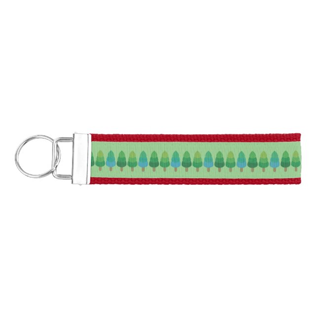 Green Woodland  Trees Thunder_Cove Keychain (Keys on Left)