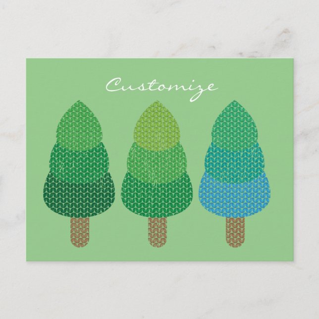 Green Woodland  Trees Thunder_Cove  Postcard (Front)