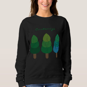 Green Woodland  Trees Thunder_Cove  Sweatshirt