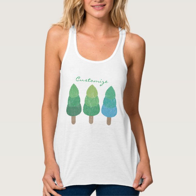 Green Woodland  Trees Thunder_Cove   Tank Top (Front)
