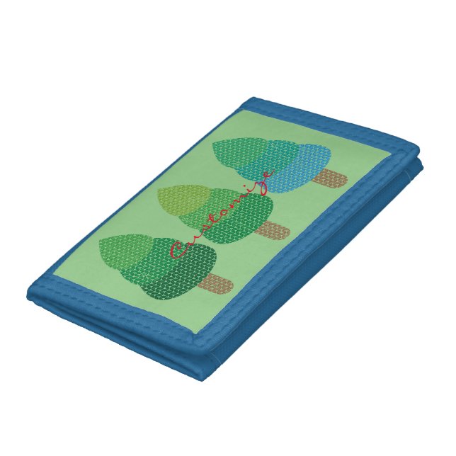 Green Woodland  Trees Thunder_Cove   Trifold Wallet (Bottom)
