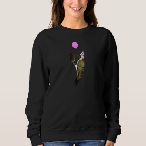 Green Woodpecker Bird Party Birdwatcher Animal Bio Sweatshirt